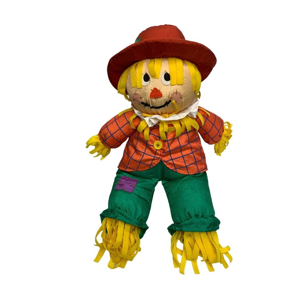 Gibson Greetings 1996 Nylon Plush Stuffed Doll Toy Scarecrow 15 in Tall Vintage